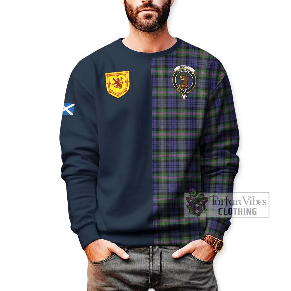 Baird Modern Tartan Sweatshirt Alba with Scottish Lion Royal Arm Half Style
