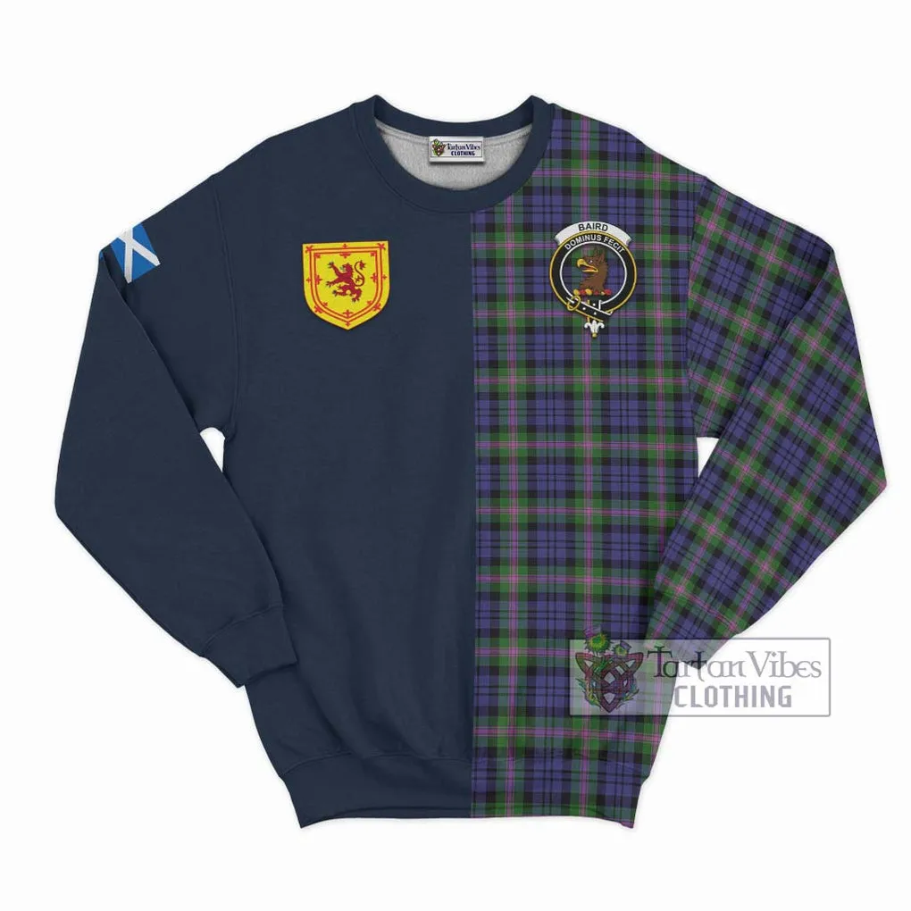 Baird Modern Tartan Sweatshirt Alba with Scottish Lion Royal Arm Half Style