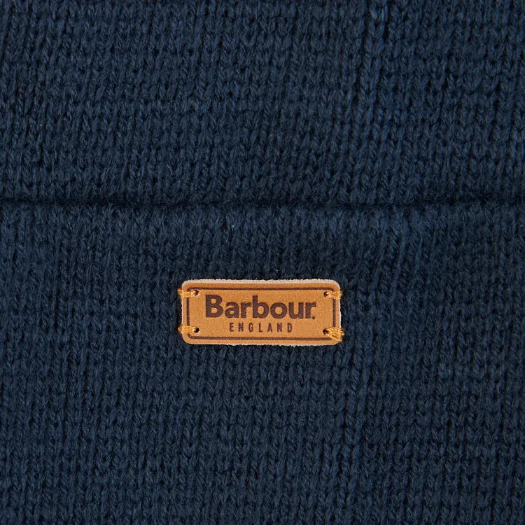 Barbour Hooded Pom Dog Jumper - Navy