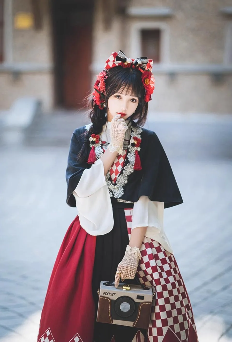 (BFM)Forest Wardrobe~Seagull Island Tea~Wa Lolita Full Set Taisho Style Lolita JSK