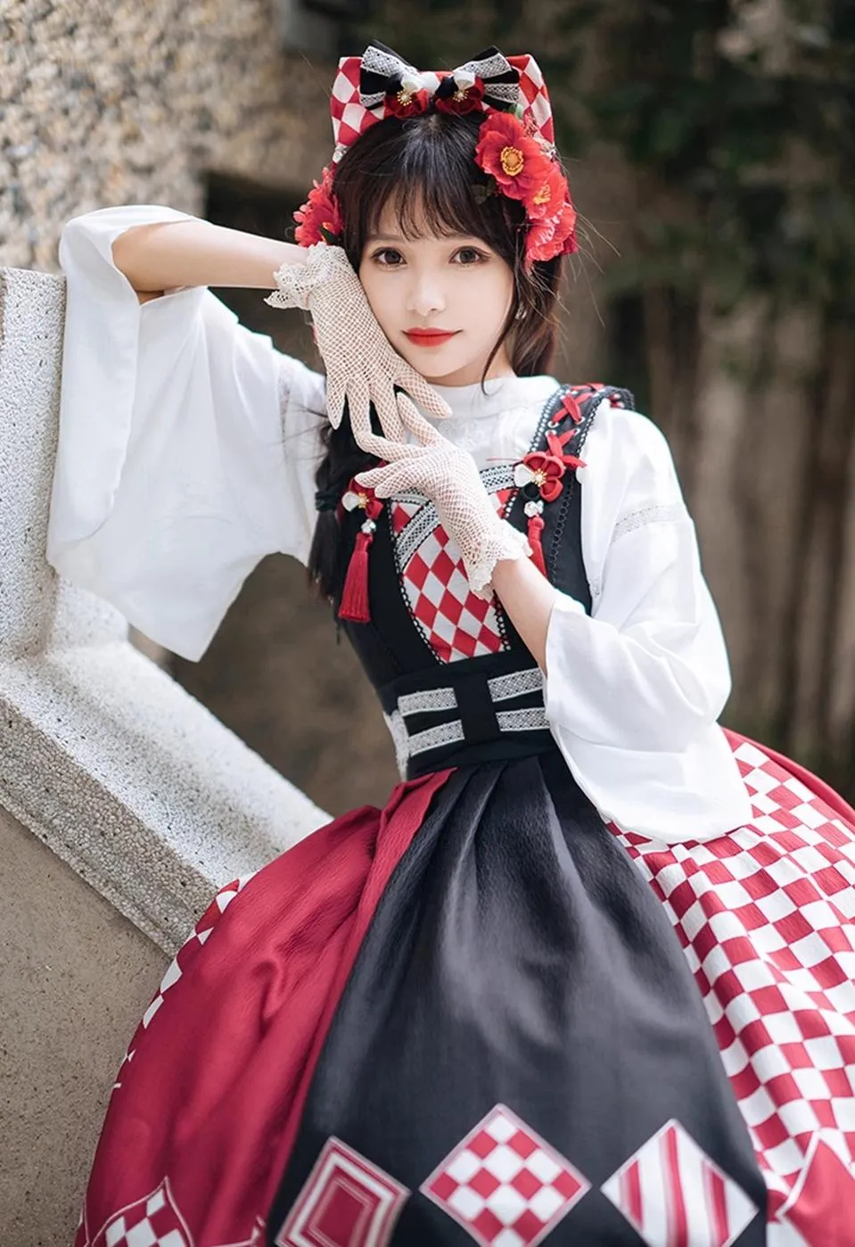 (BFM)Forest Wardrobe~Seagull Island Tea~Wa Lolita Full Set Taisho Style Lolita JSK