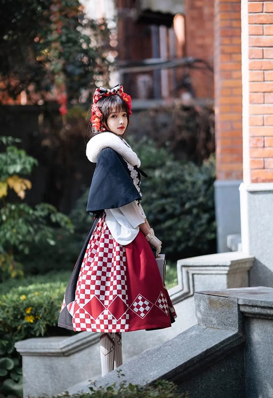 (BFM)Forest Wardrobe~Seagull Island Tea~Wa Lolita Full Set Taisho Style Lolita JSK