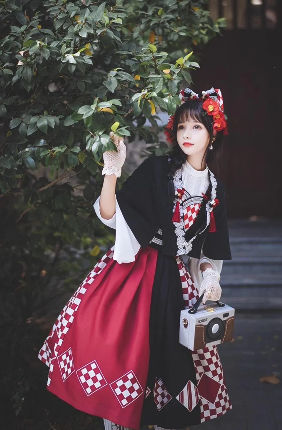 (BFM)Forest Wardrobe~Seagull Island Tea~Wa Lolita Full Set Taisho Style Lolita JSK