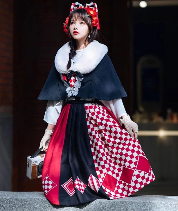 (BFM)Forest Wardrobe~Seagull Island Tea~Wa Lolita Full Set Taisho Style Lolita JSK