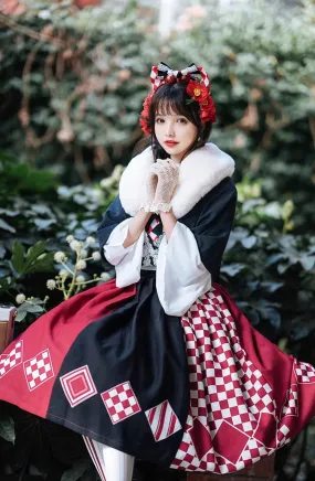(BFM)Forest Wardrobe~Seagull Island Tea~Wa Lolita Full Set Taisho Style Lolita JSK
