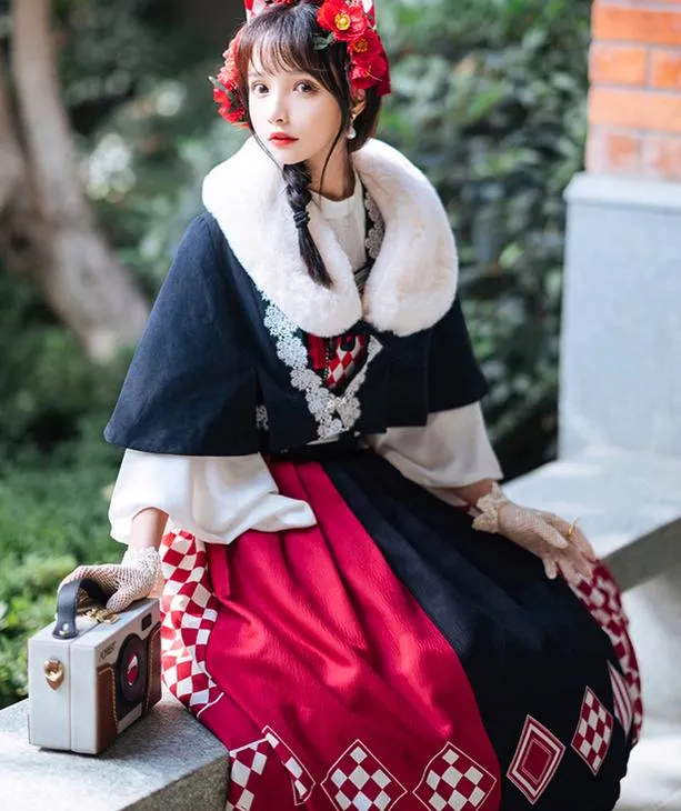 (BFM)Forest Wardrobe~Seagull Island Tea~Wa Lolita Full Set Taisho Style Lolita JSK