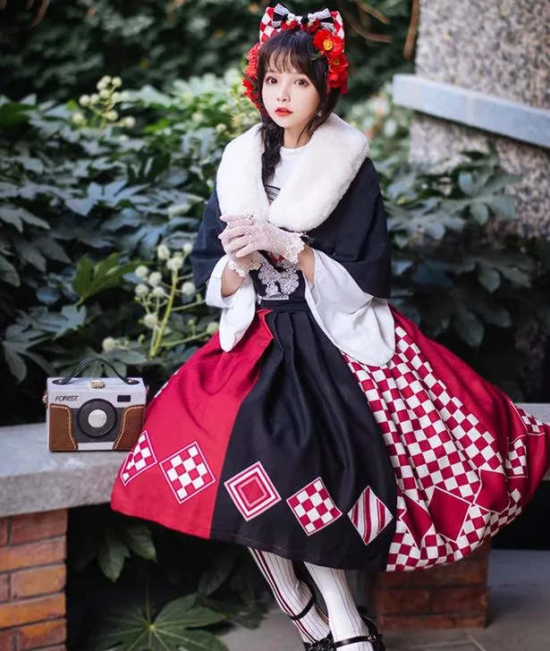 (BFM)Forest Wardrobe~Seagull Island Tea~Wa Lolita Full Set Taisho Style Lolita JSK