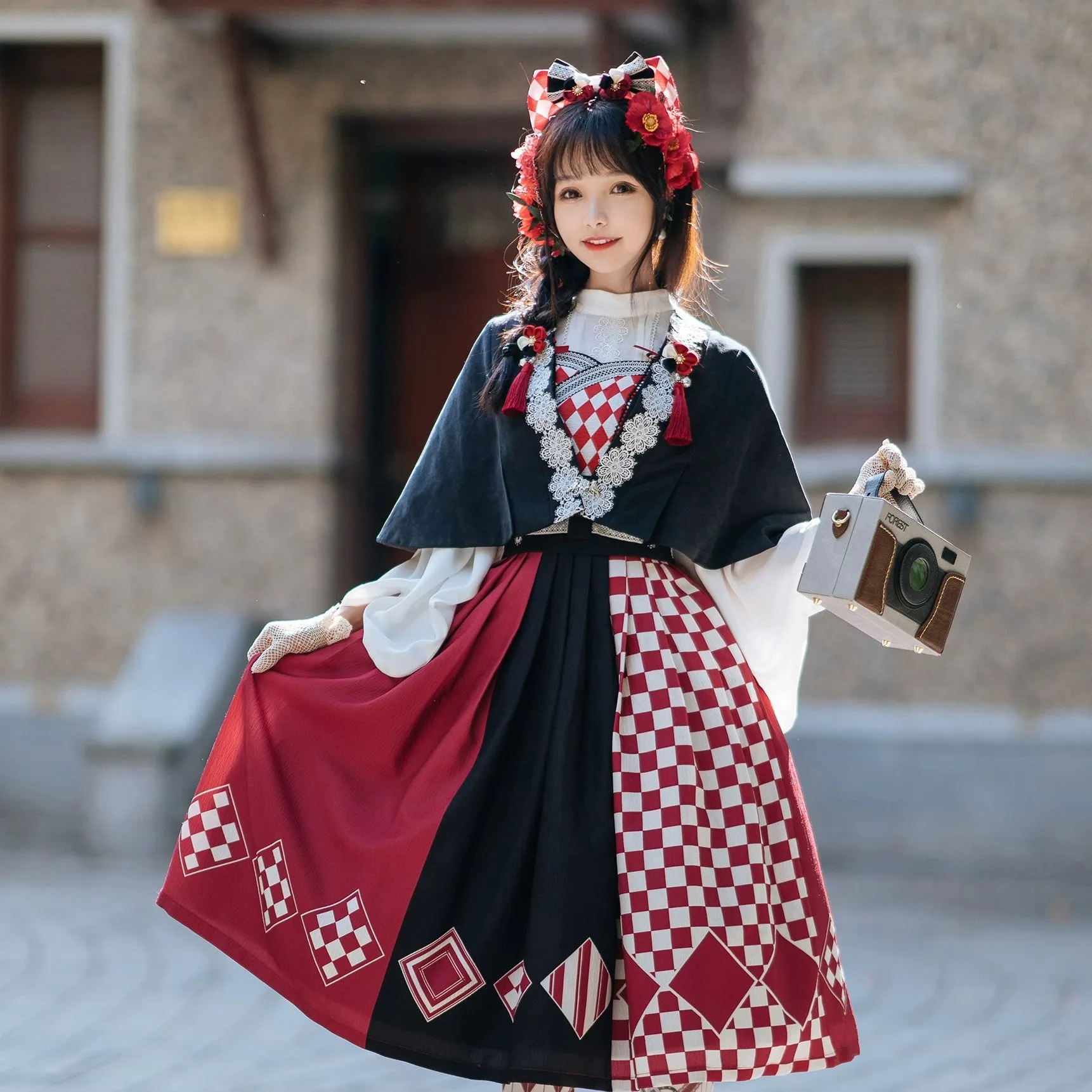 (BFM)Forest Wardrobe~Seagull Island Tea~Wa Lolita Full Set Taisho Style Lolita JSK