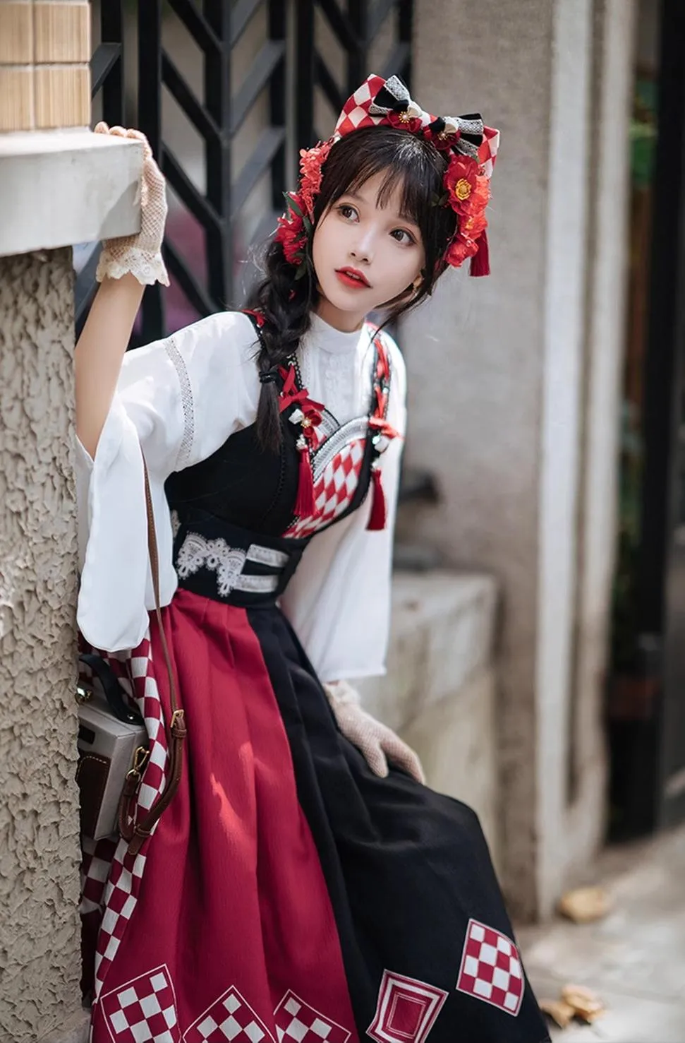(BFM)Forest Wardrobe~Seagull Island Tea~Wa Lolita Full Set Taisho Style Lolita JSK