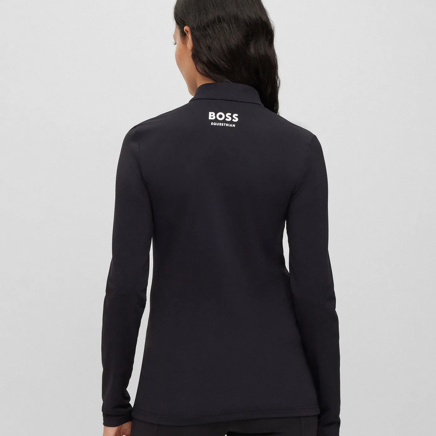 BOSS Equestrian Lia Signature Stripe Training Shirt - Black