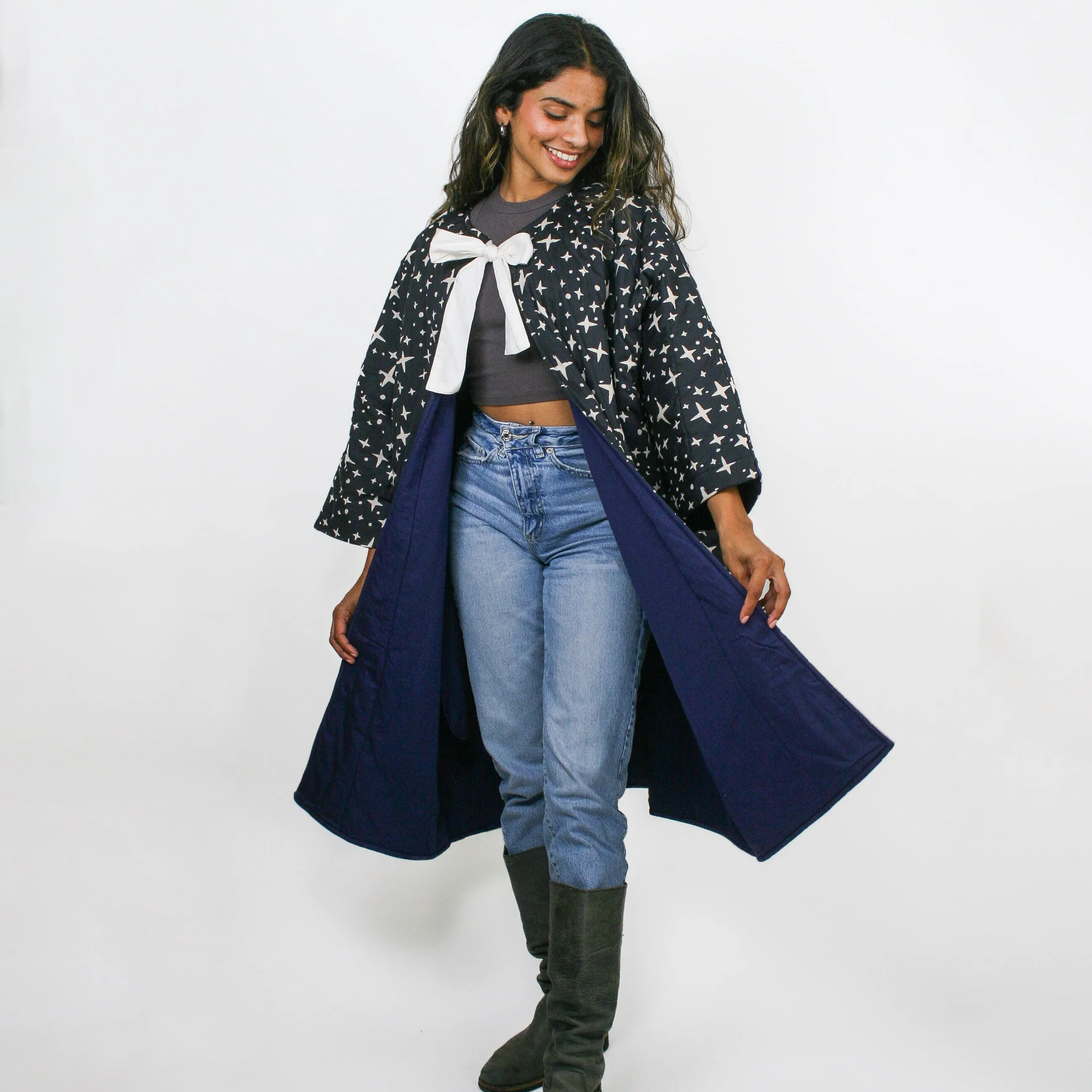 Camille Jacket in Black and White Twinkle