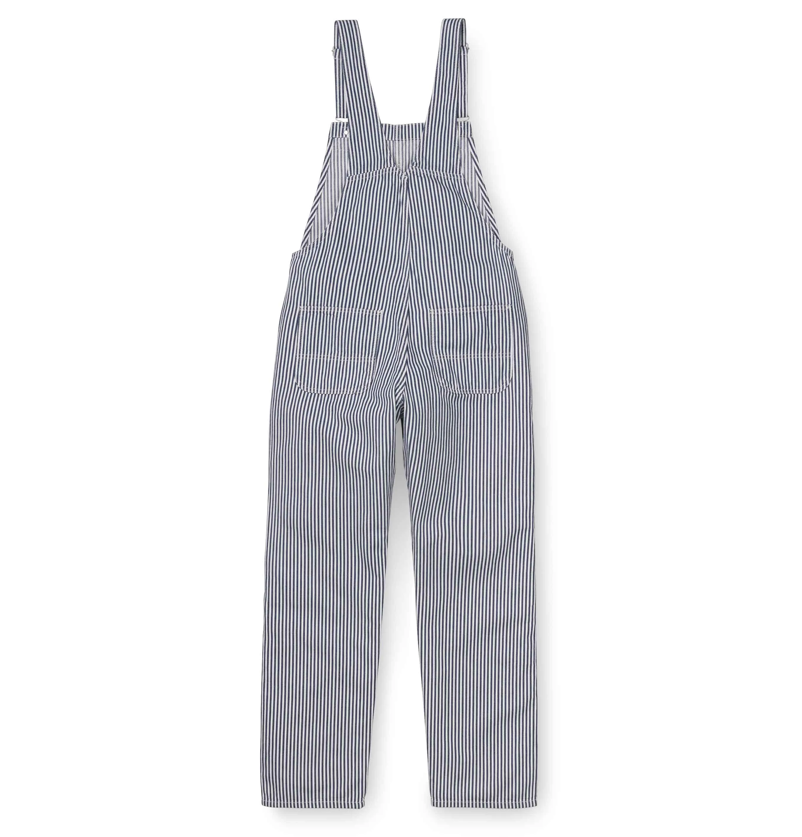 Carhartt WIP Women's Bib Overall – Straight – Blue/White Rinsed