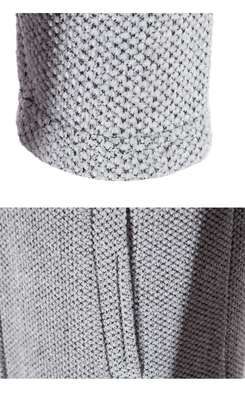 Cashmere Men's Cardigan Chenille Outer Sweater Coat Windbreaker