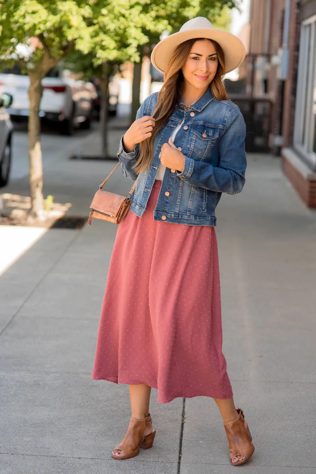 Dazzling Dots Midi Skirt
