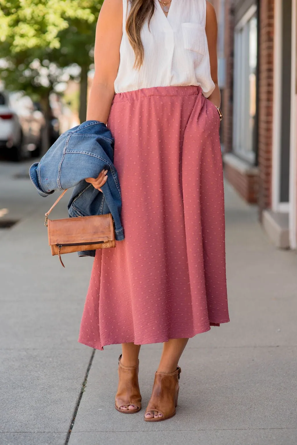 Dazzling Dots Midi Skirt