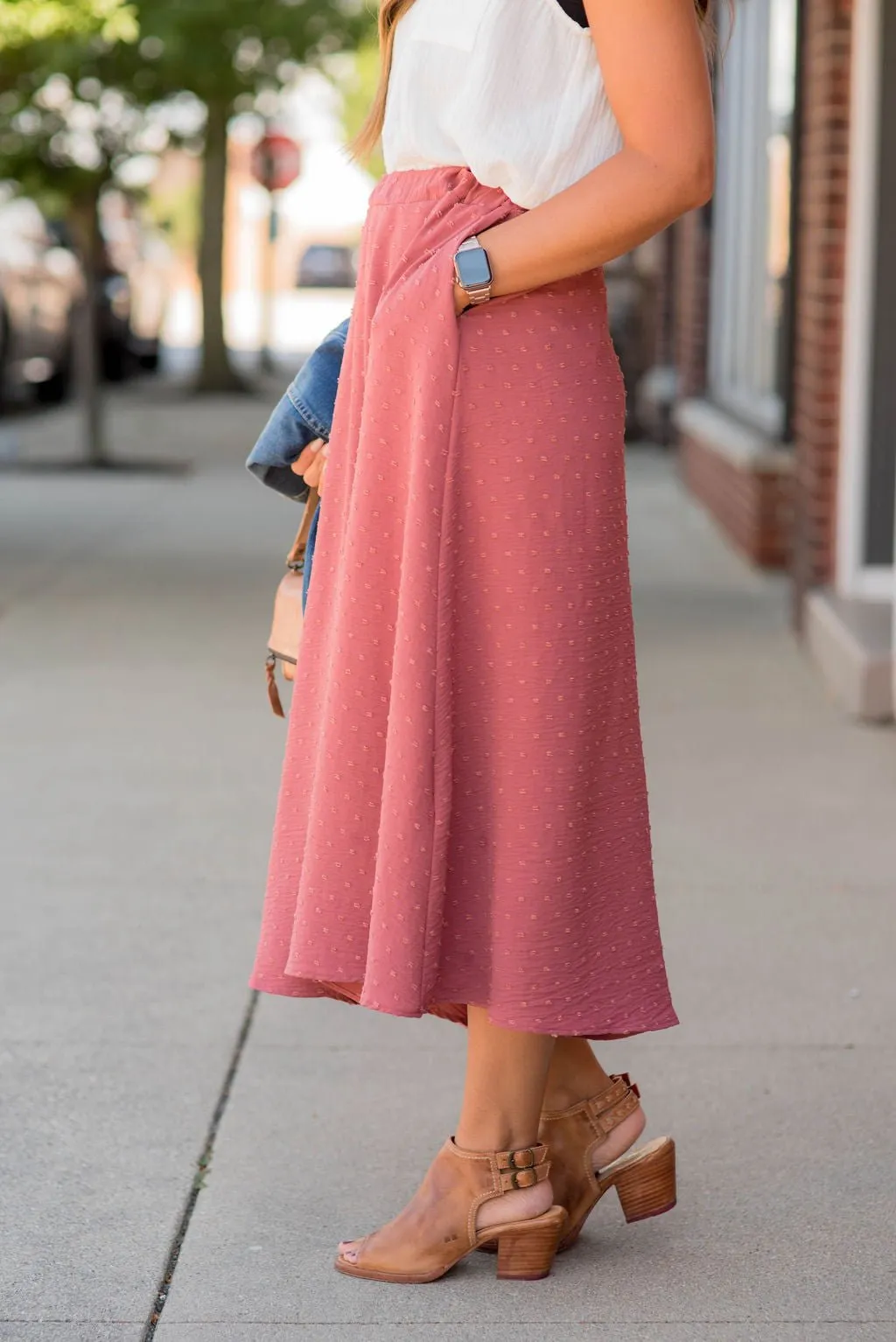 Dazzling Dots Midi Skirt