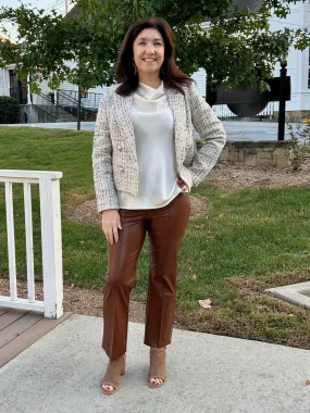 Elysse Ankle Length Vegan Leather Pant