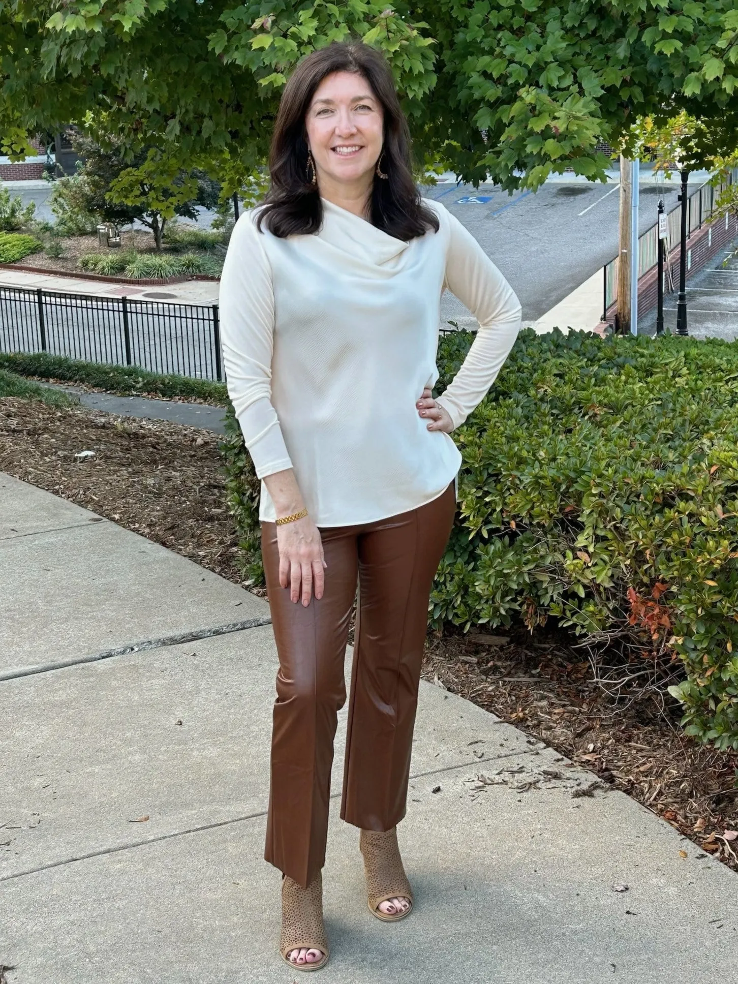 Elysse Ankle Length Vegan Leather Pant