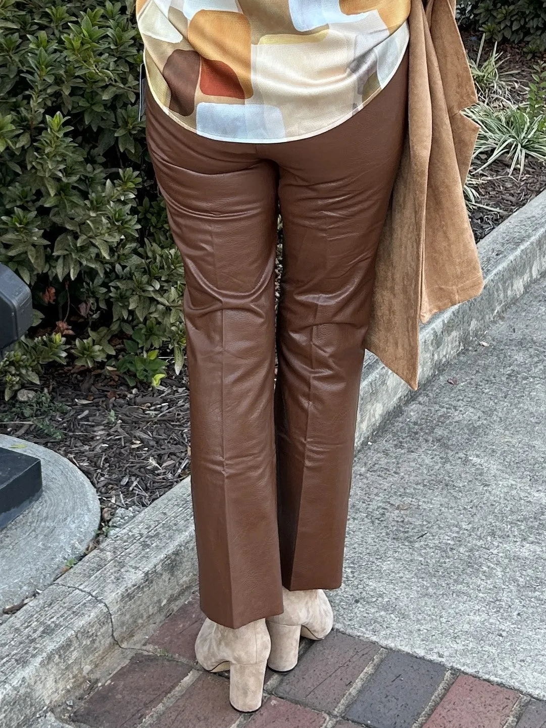 Elysse Ankle Length Vegan Leather Pant