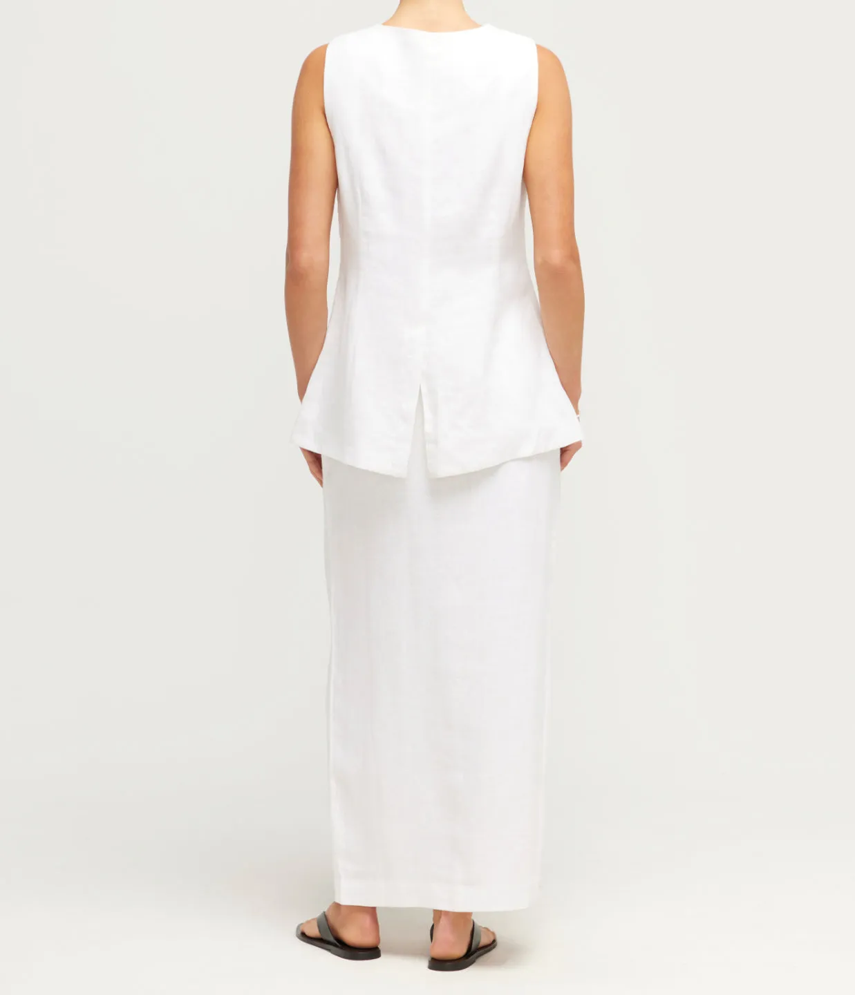 Gigi Column Skirt in Ivory