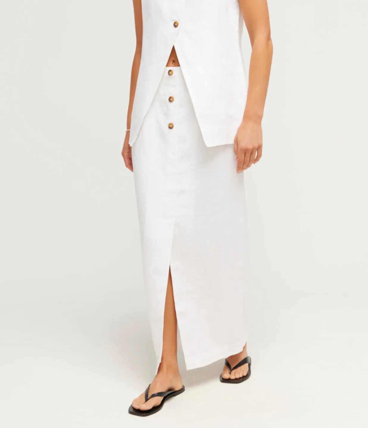 Gigi Column Skirt in Ivory