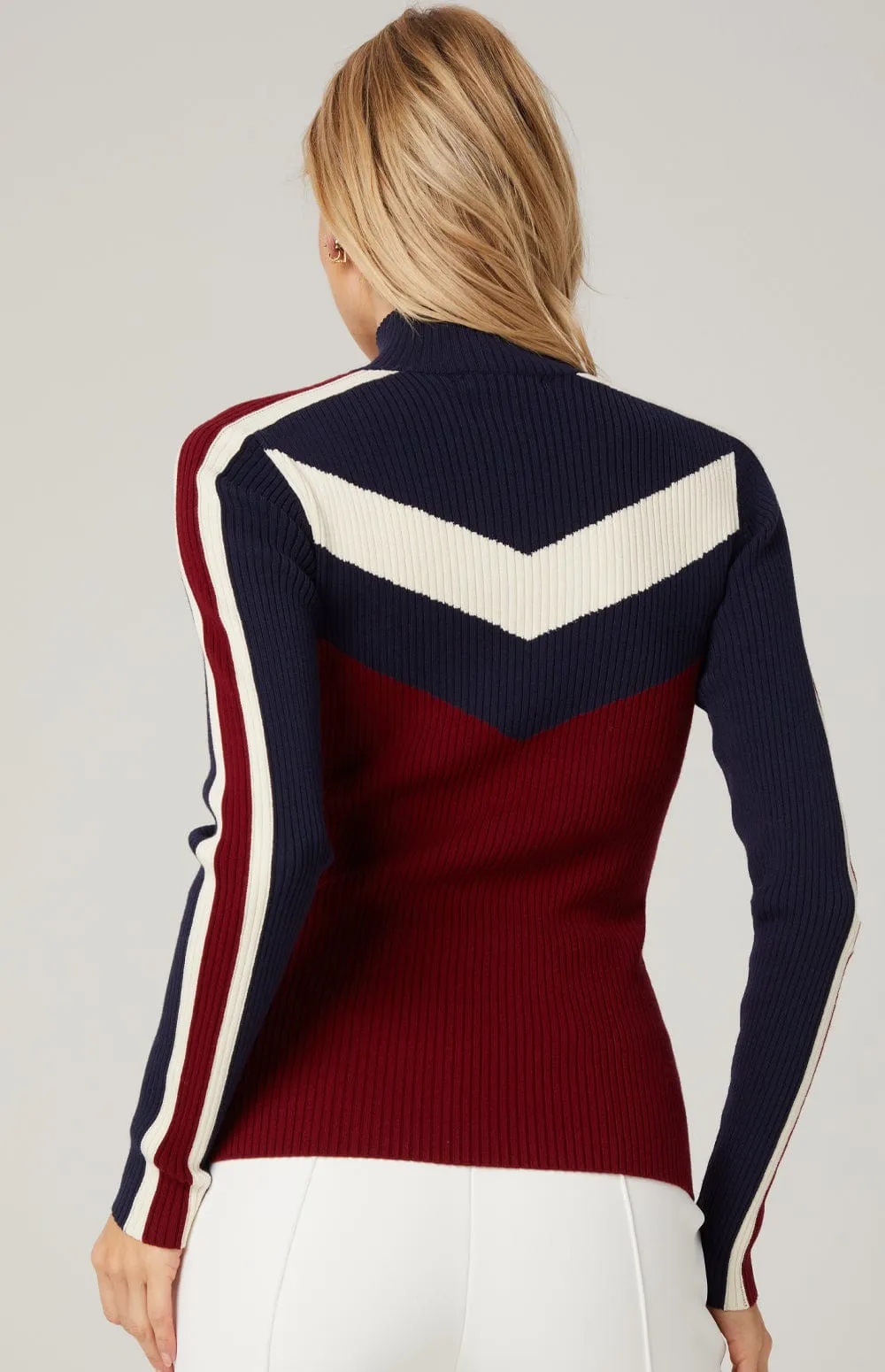 Heather Zip Sweater | Deep Red
