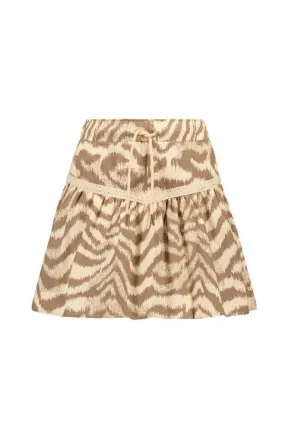 Like Flo Fine Twill Skirt With Aop Zebra