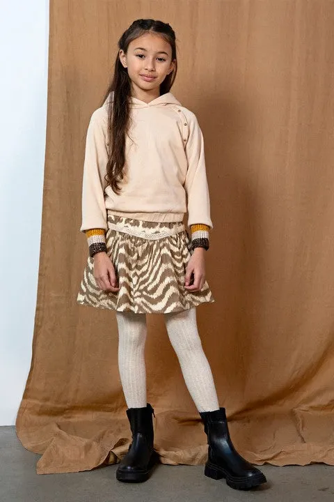 Like Flo Fine Twill Skirt With Aop Zebra