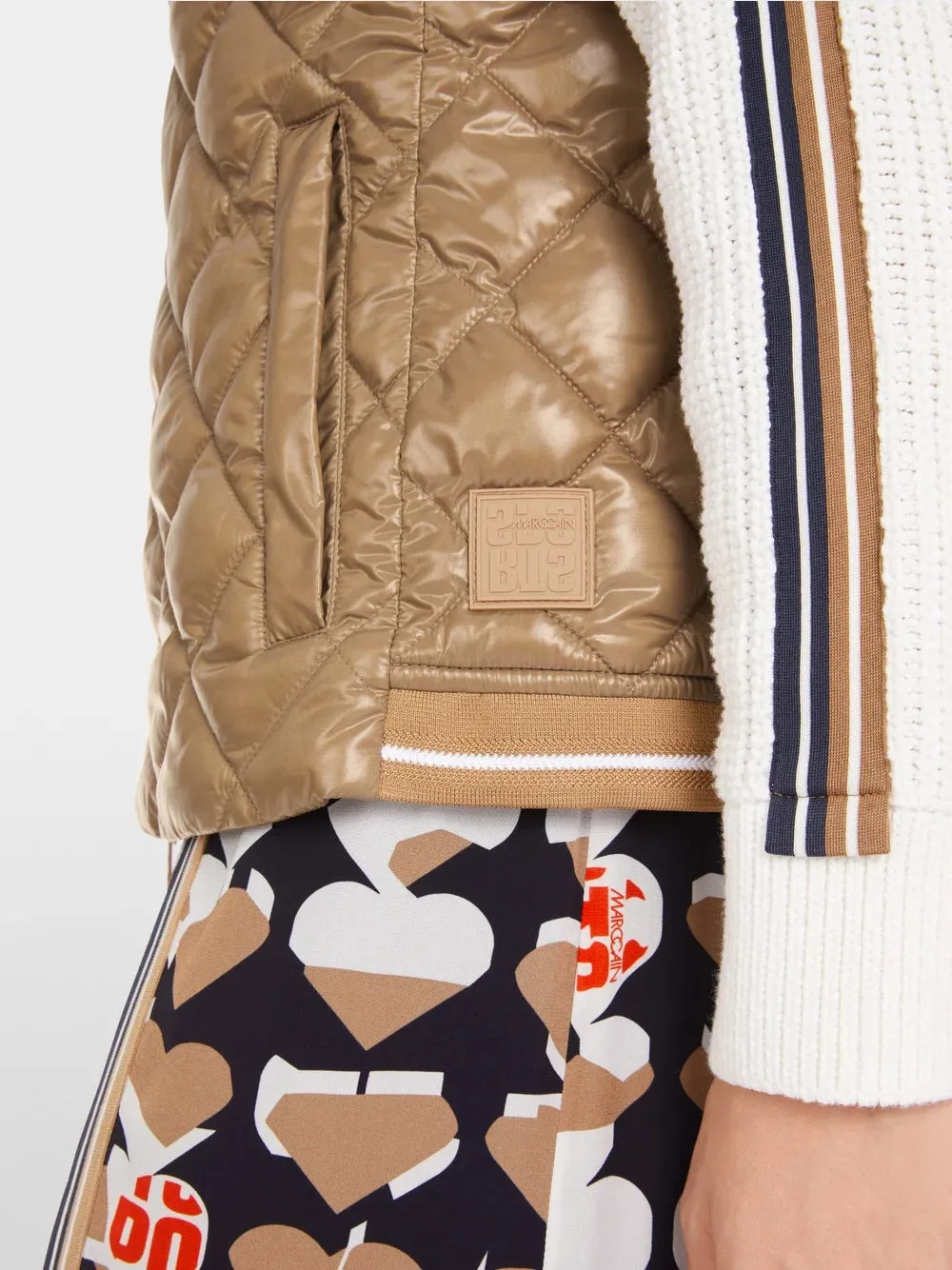 Marc Cain Soft Coffee Puffer vest – "Rethink Together"
