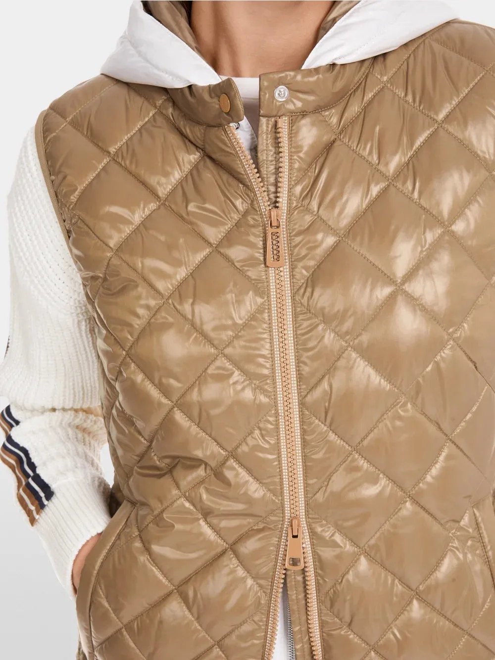 Marc Cain Soft Coffee Puffer vest – "Rethink Together"