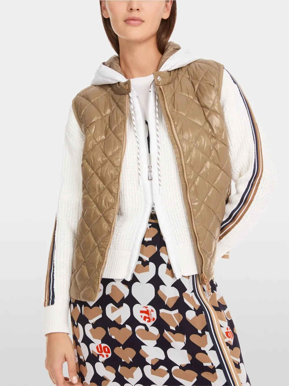 Marc Cain Soft Coffee Puffer vest – "Rethink Together"
