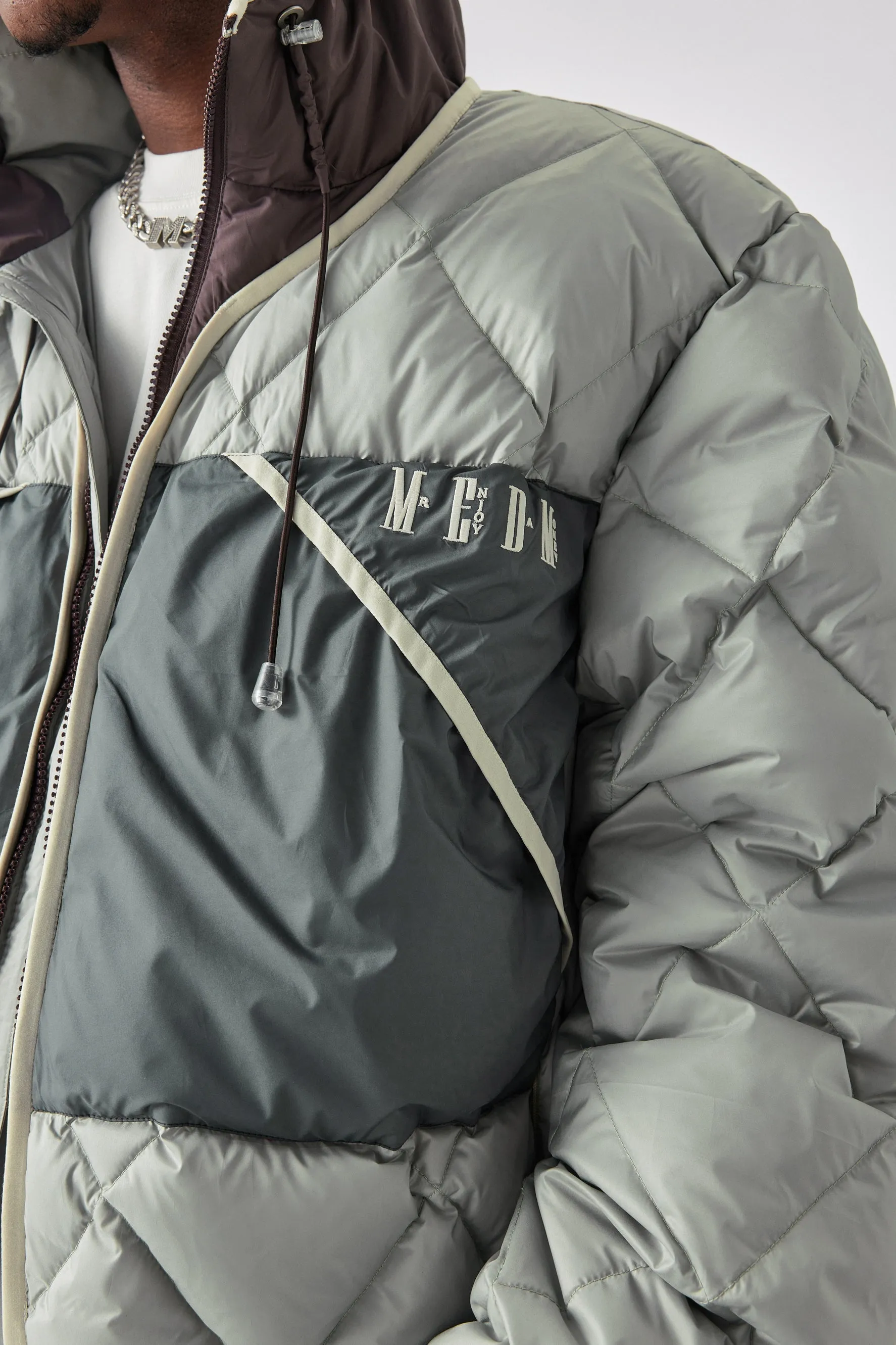 MEDM QUILTED HOODED JACKET