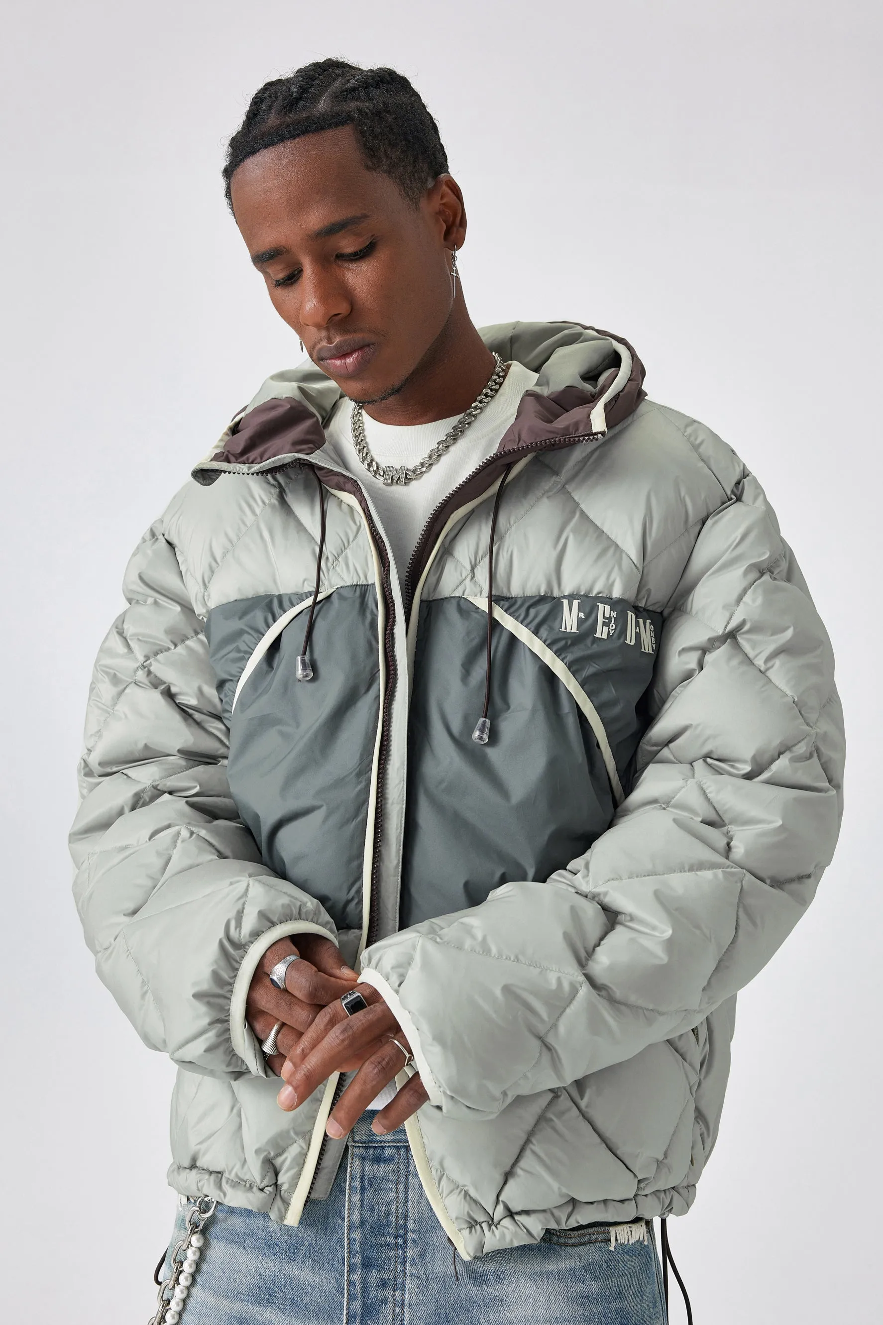MEDM QUILTED HOODED JACKET
