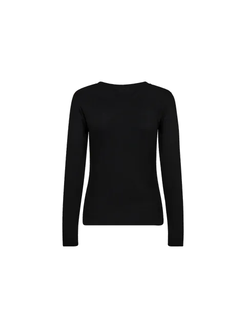 Mos Mosh Salute Black O-LS Rib Tee
