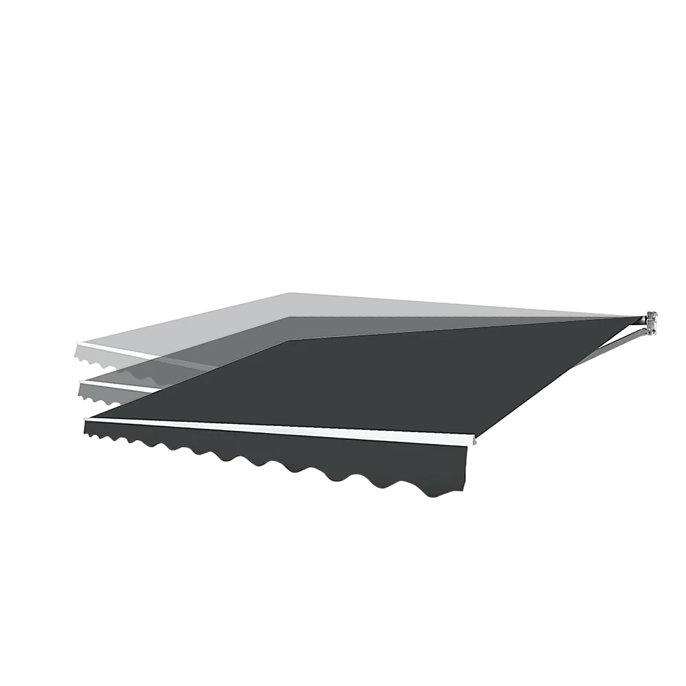 Motorised UV-resistant Folding Arm Awning Canopy 3x2.5m Grey