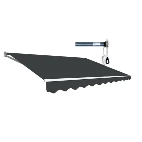 Motorised UV-resistant Folding Arm Awning Canopy 3x2.5m Grey