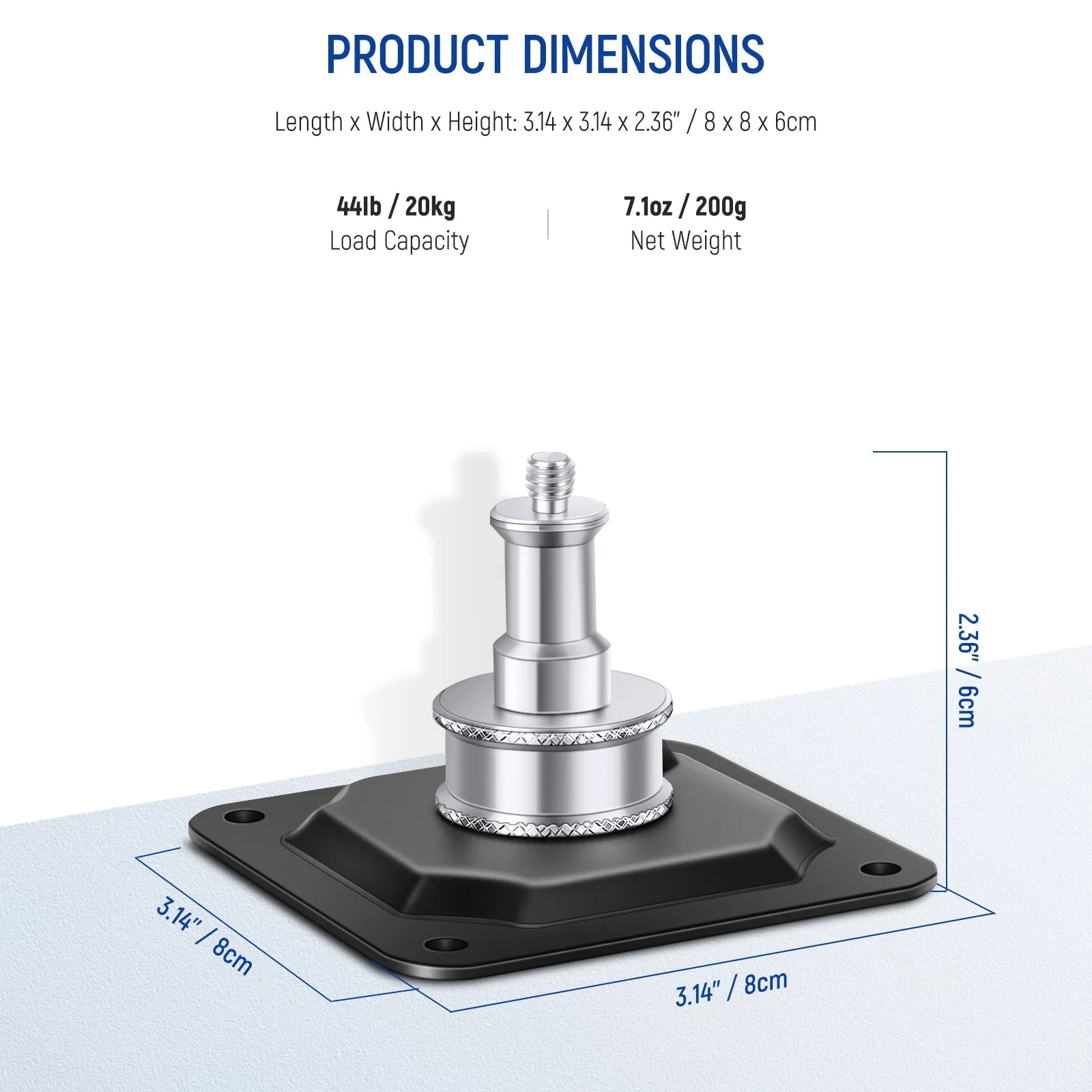 NEEWER 4 Packs Wall and Ceiling Mount Adapter