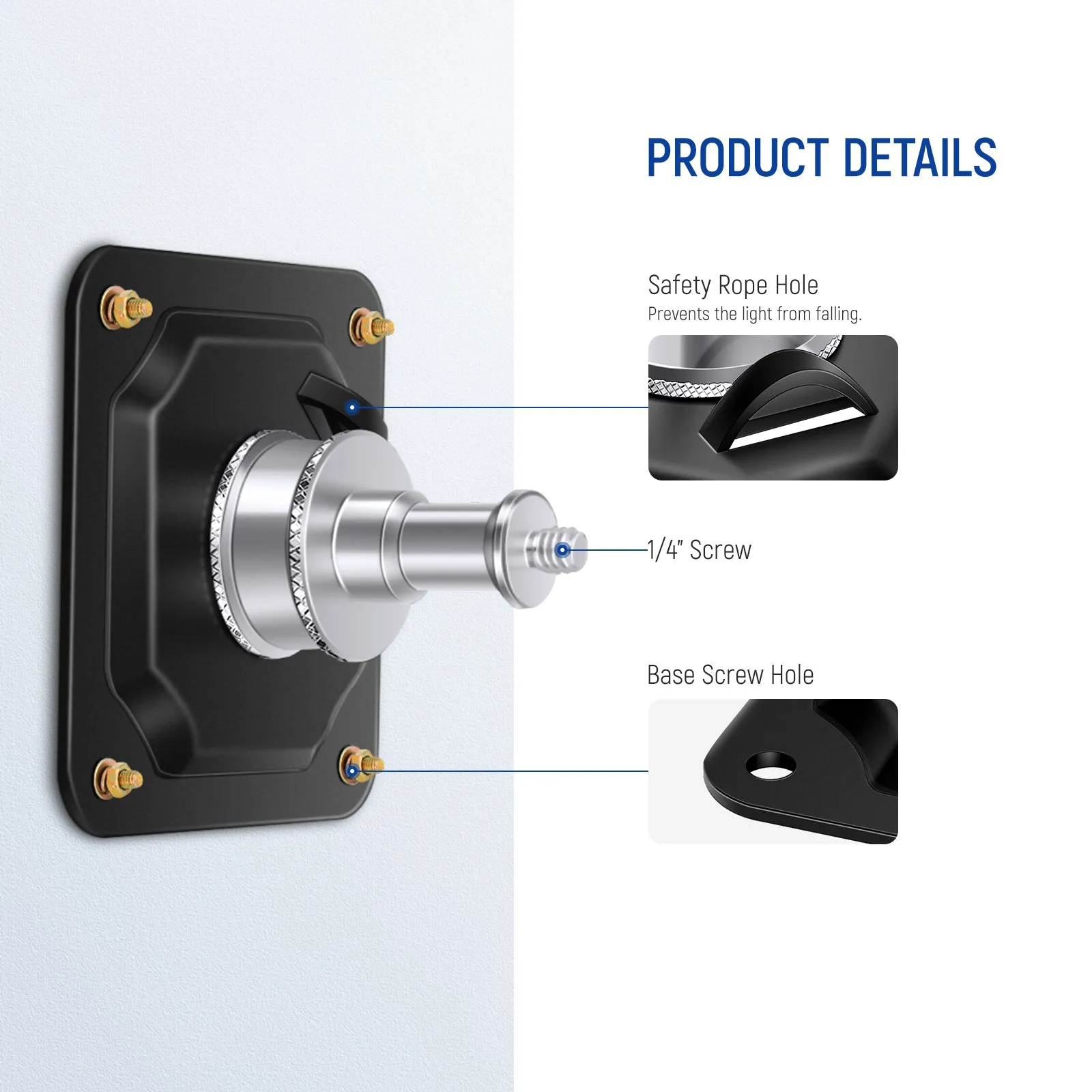 NEEWER 4 Packs Wall and Ceiling Mount Adapter