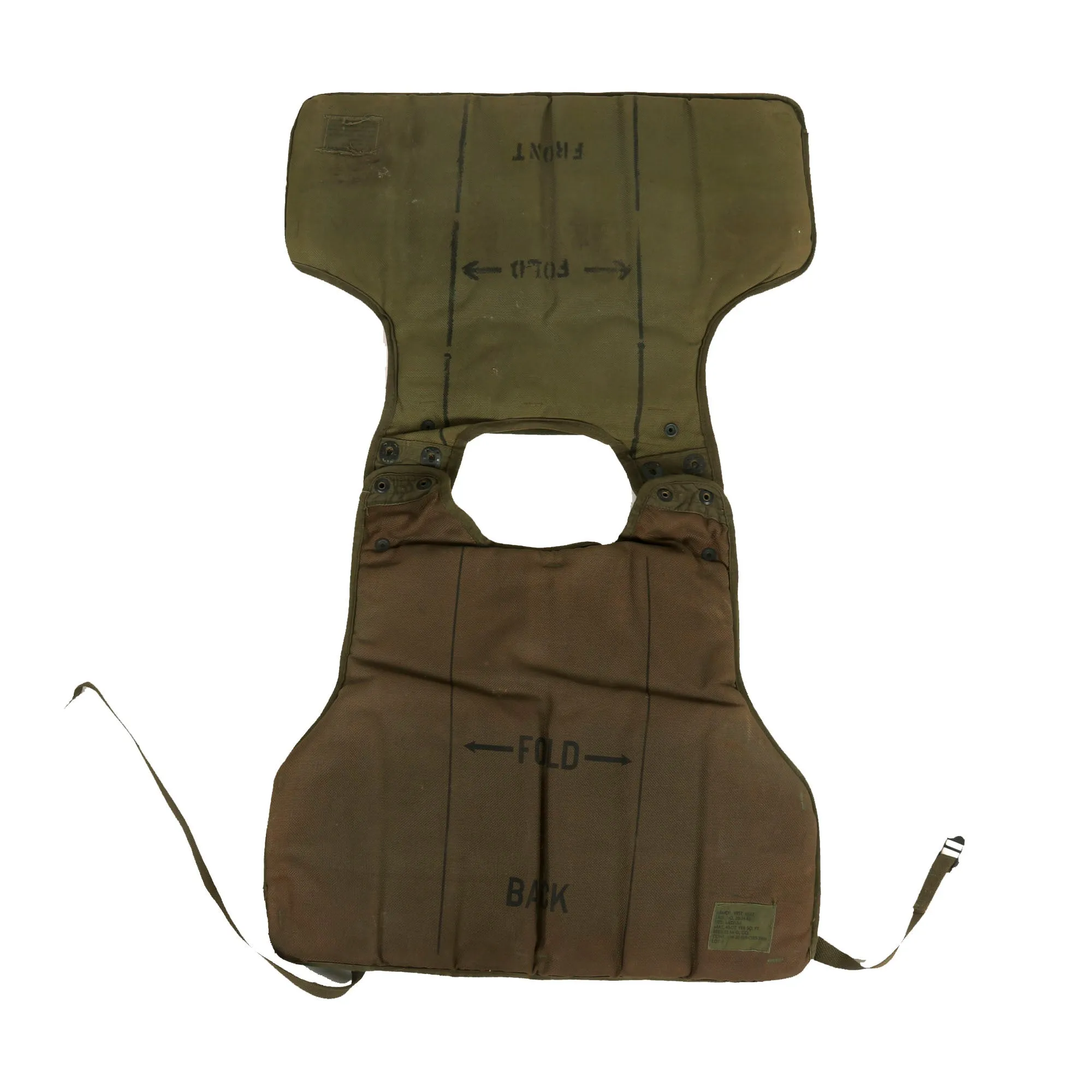 Original U.S. Korean War M12 Body Armor - Two Pieces Manufactured by Breslee & Artistic Furniture Manufacturing Company