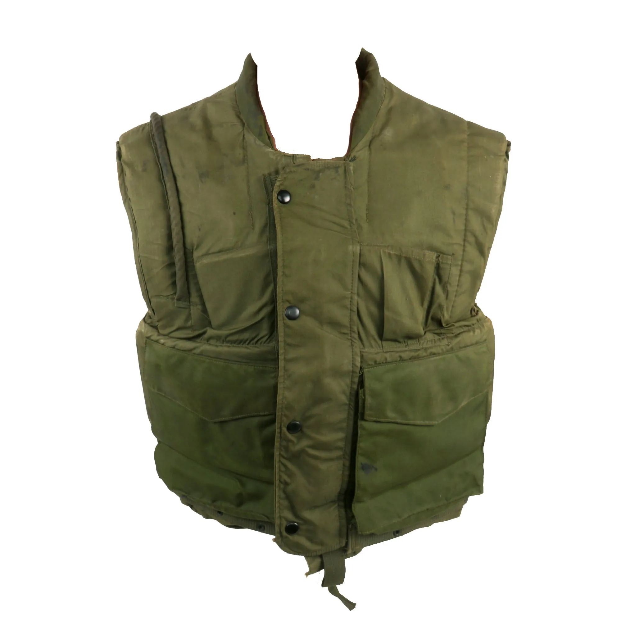 Original U.S. Vietnam War U.S.M.C. M-1955 Flak Body Armor Vest Unit Marked For Marine Air Control Group, Marine Air Support Squadron 1 - Size Medium