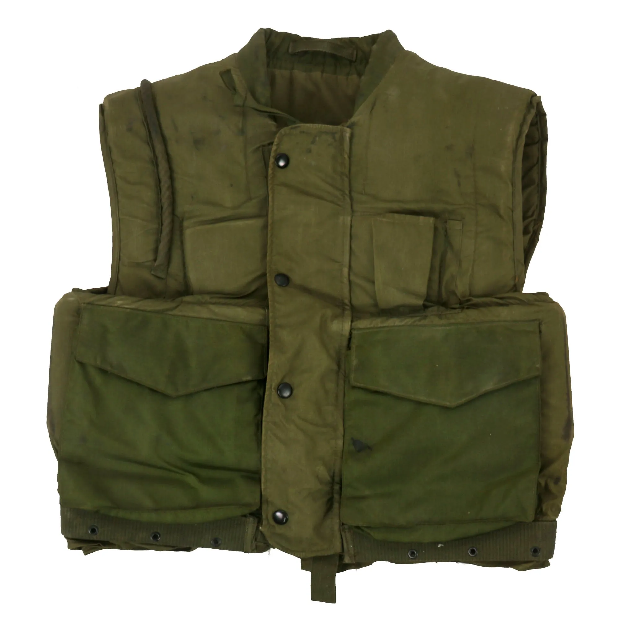 Original U.S. Vietnam War U.S.M.C. M-1955 Flak Body Armor Vest Unit Marked For Marine Air Control Group, Marine Air Support Squadron 1 - Size Medium