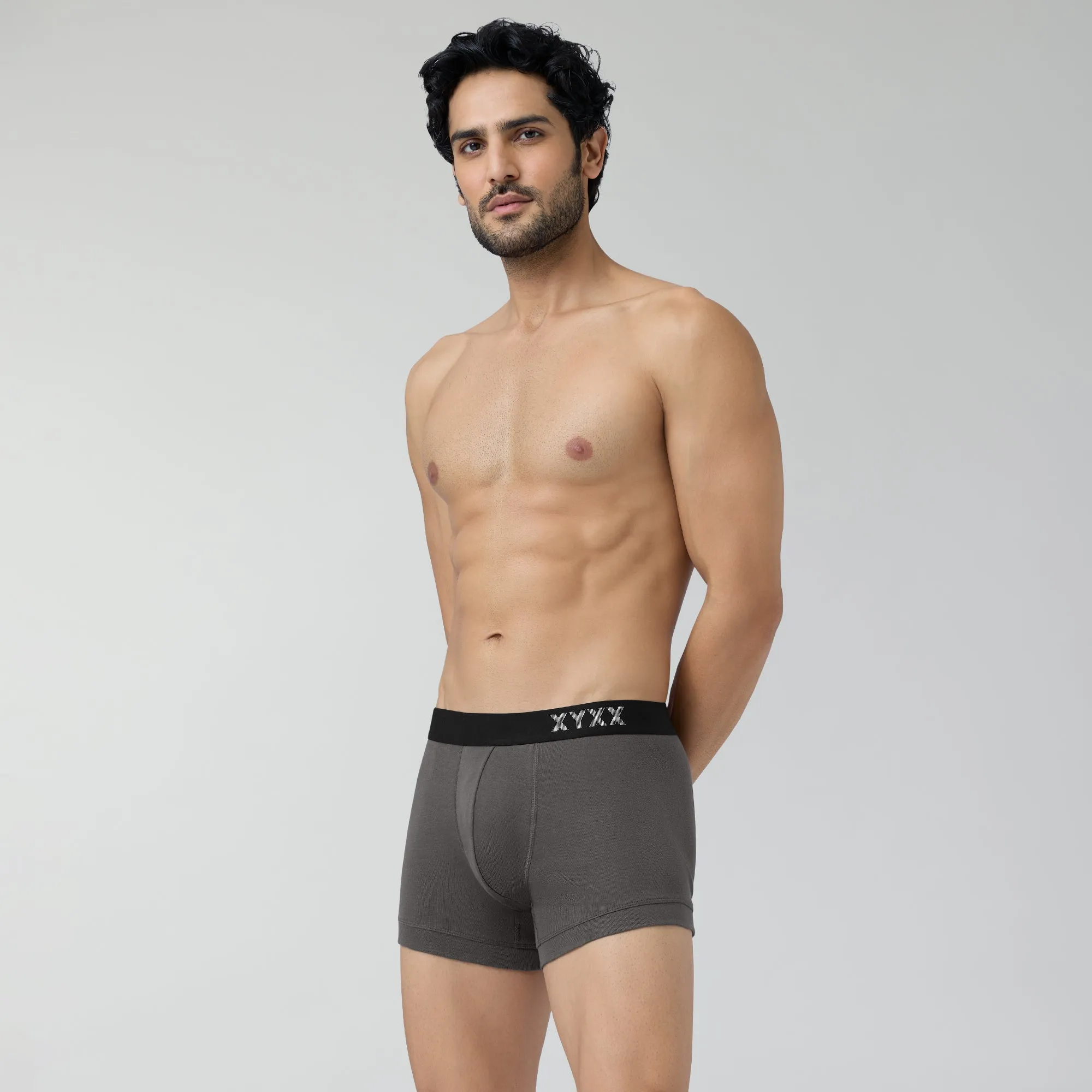 Pace Cotton Rib Trunks Charcoal Grey