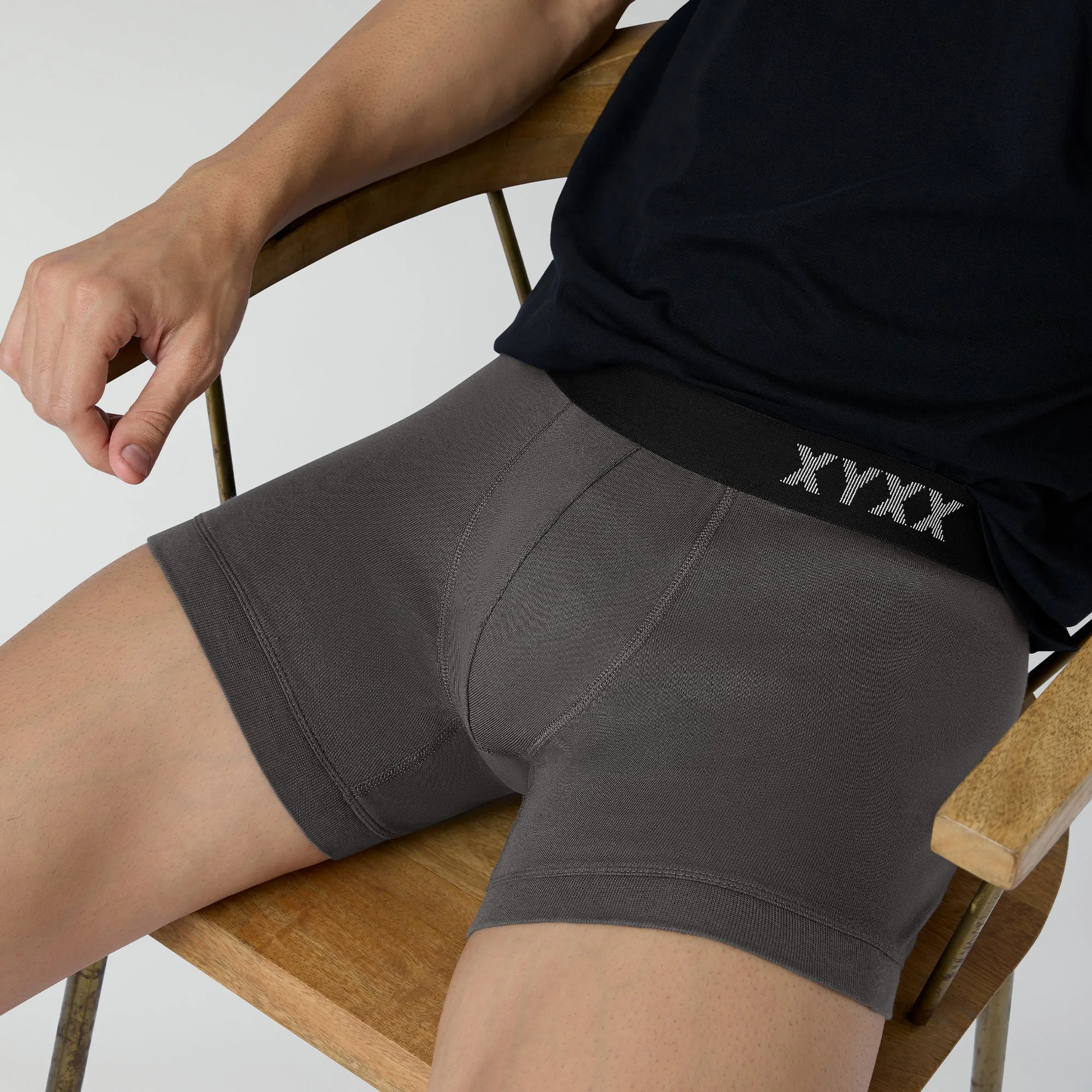 Pace Cotton Rib Trunks Charcoal Grey