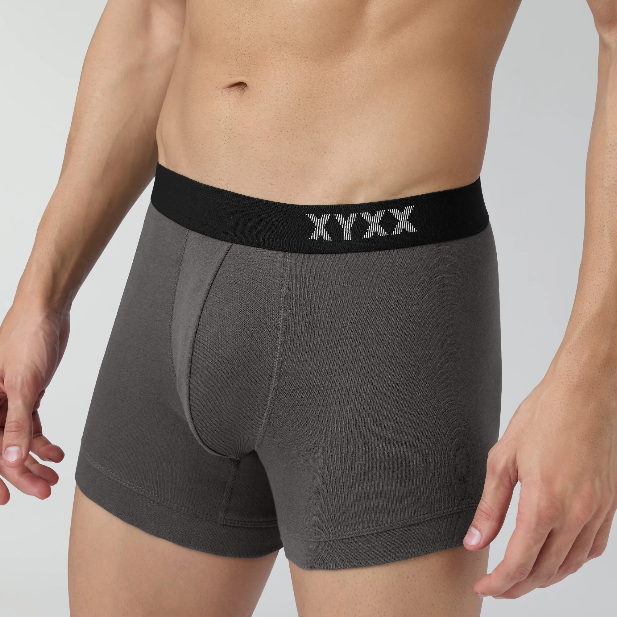 Pace Cotton Rib Trunks Charcoal Grey