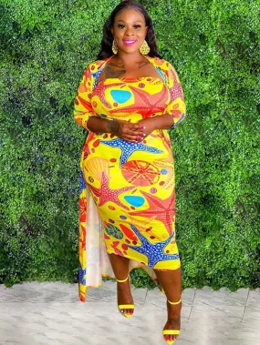 Plus Size 2 Piece Strapless Tube Dresses   Open Front Cardigan