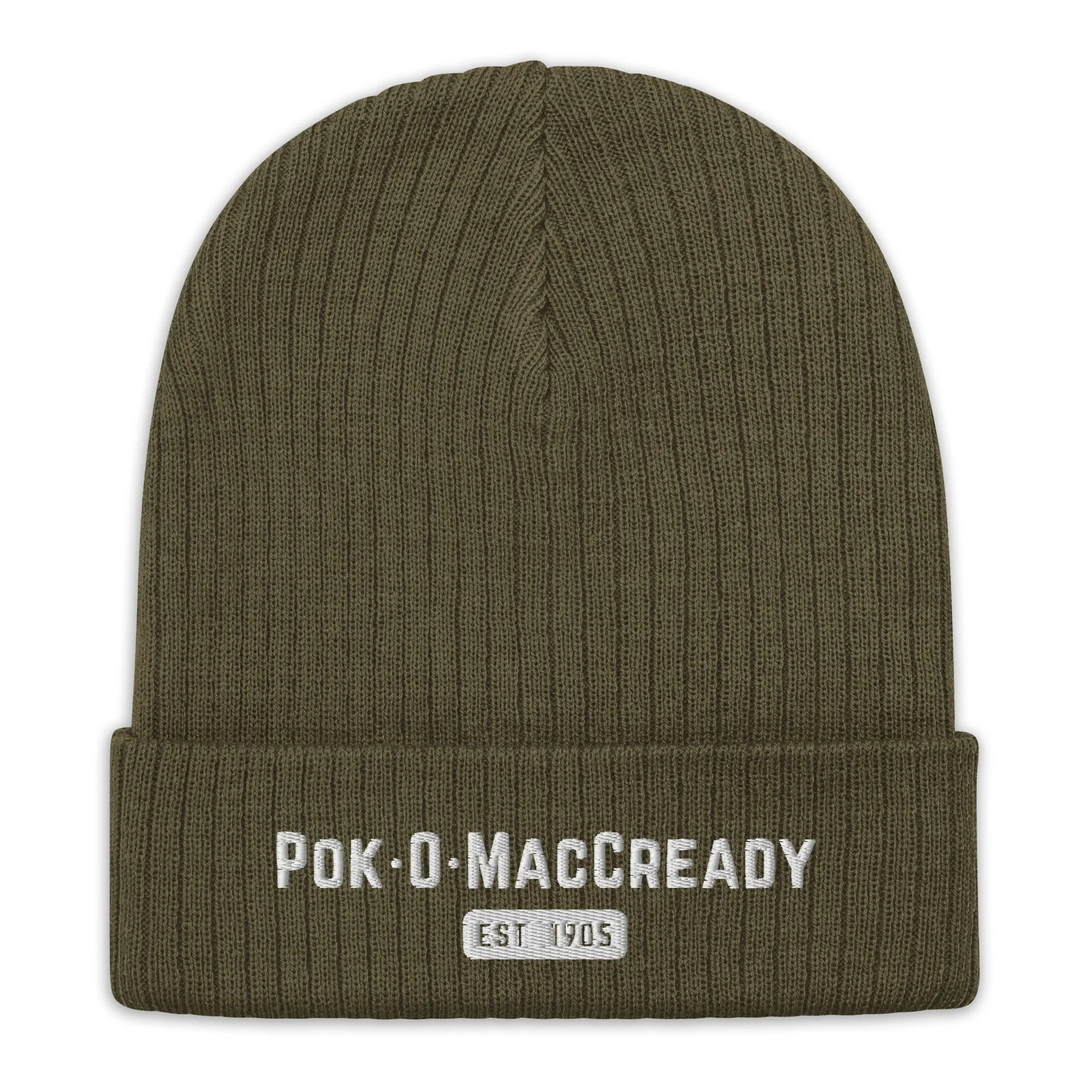 Pok-O-MacCready Ribbed Knit Beanie