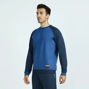 Quest French Terry Cotton-Blend Sweatshirts Atlas Blue