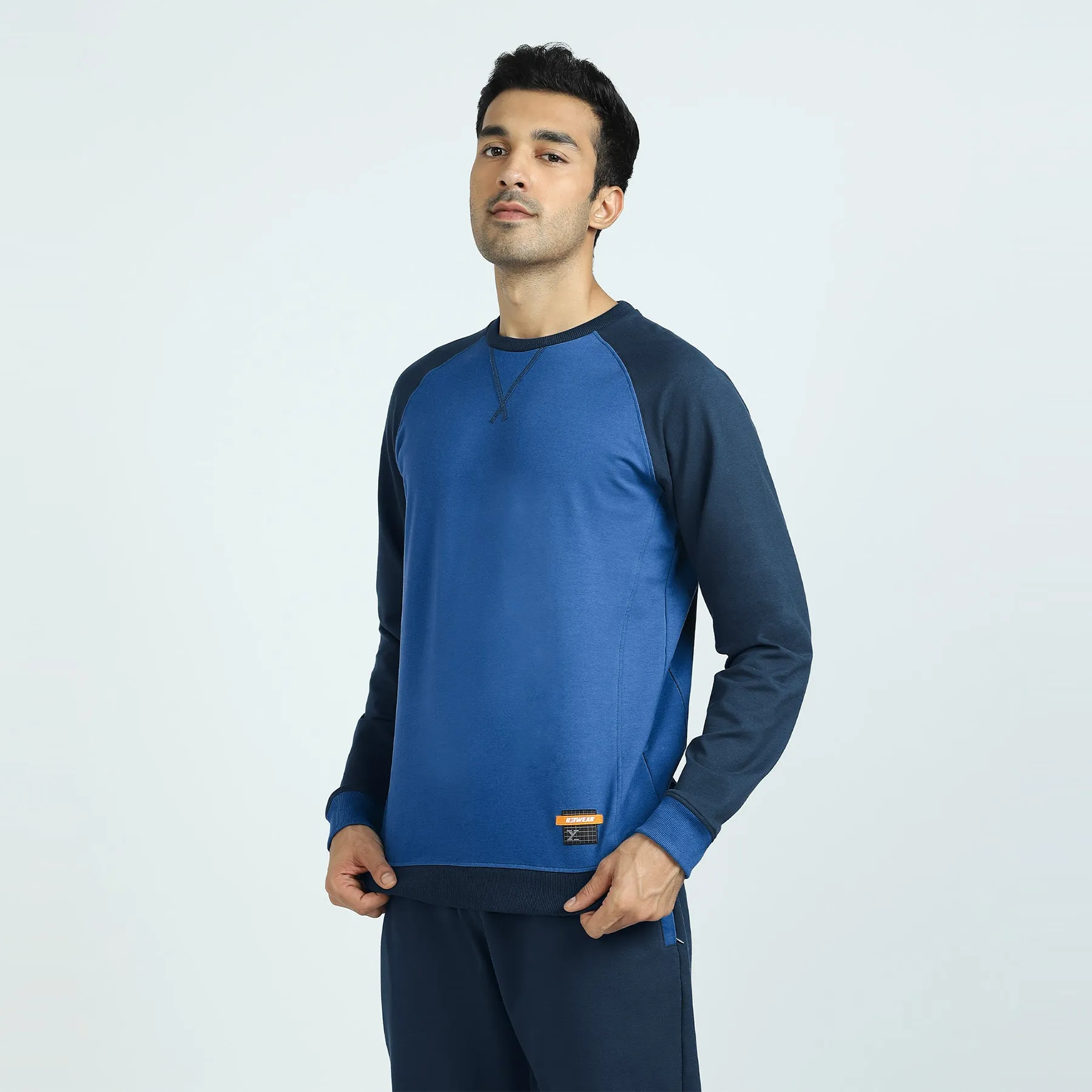 Quest French Terry Cotton-Blend Sweatshirts Atlas Blue