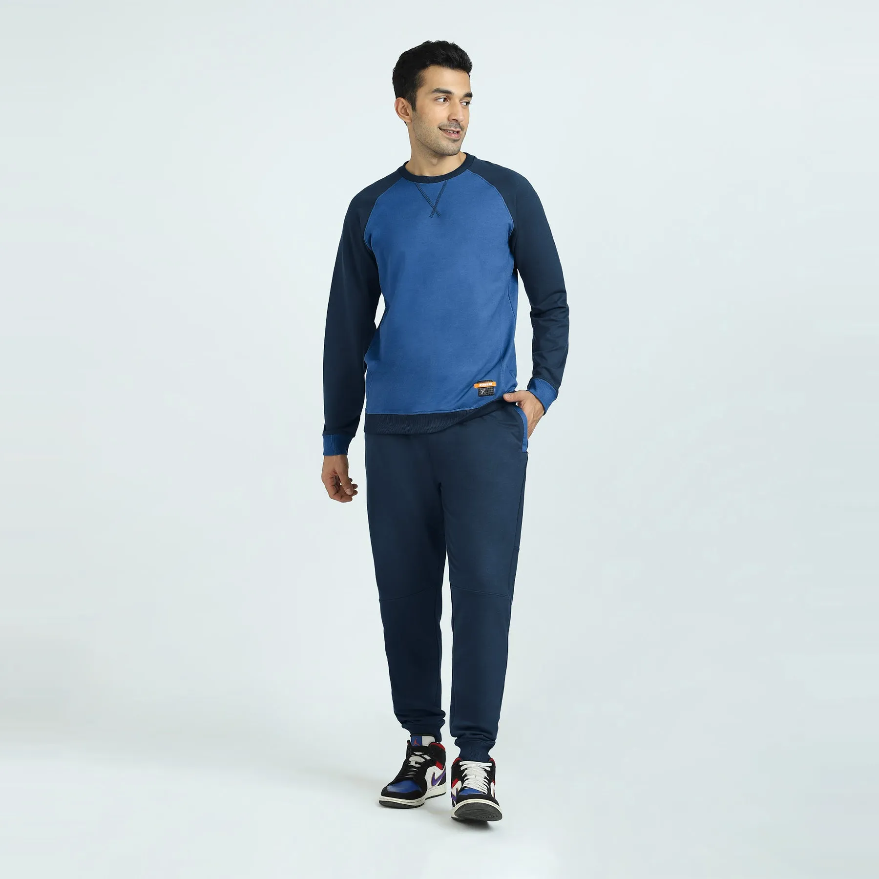 Quest French Terry Cotton-Blend Sweatshirts Atlas Blue