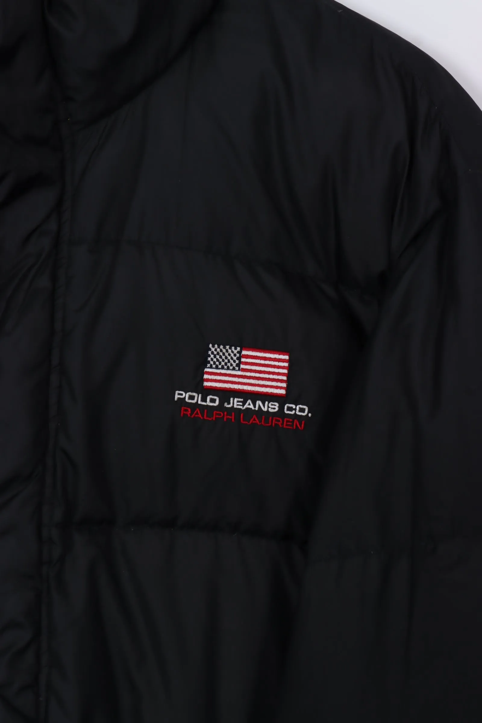 RALPH LAUREN Polo Jeans Embroidered Yellow Puffer Jacket (L-XL)